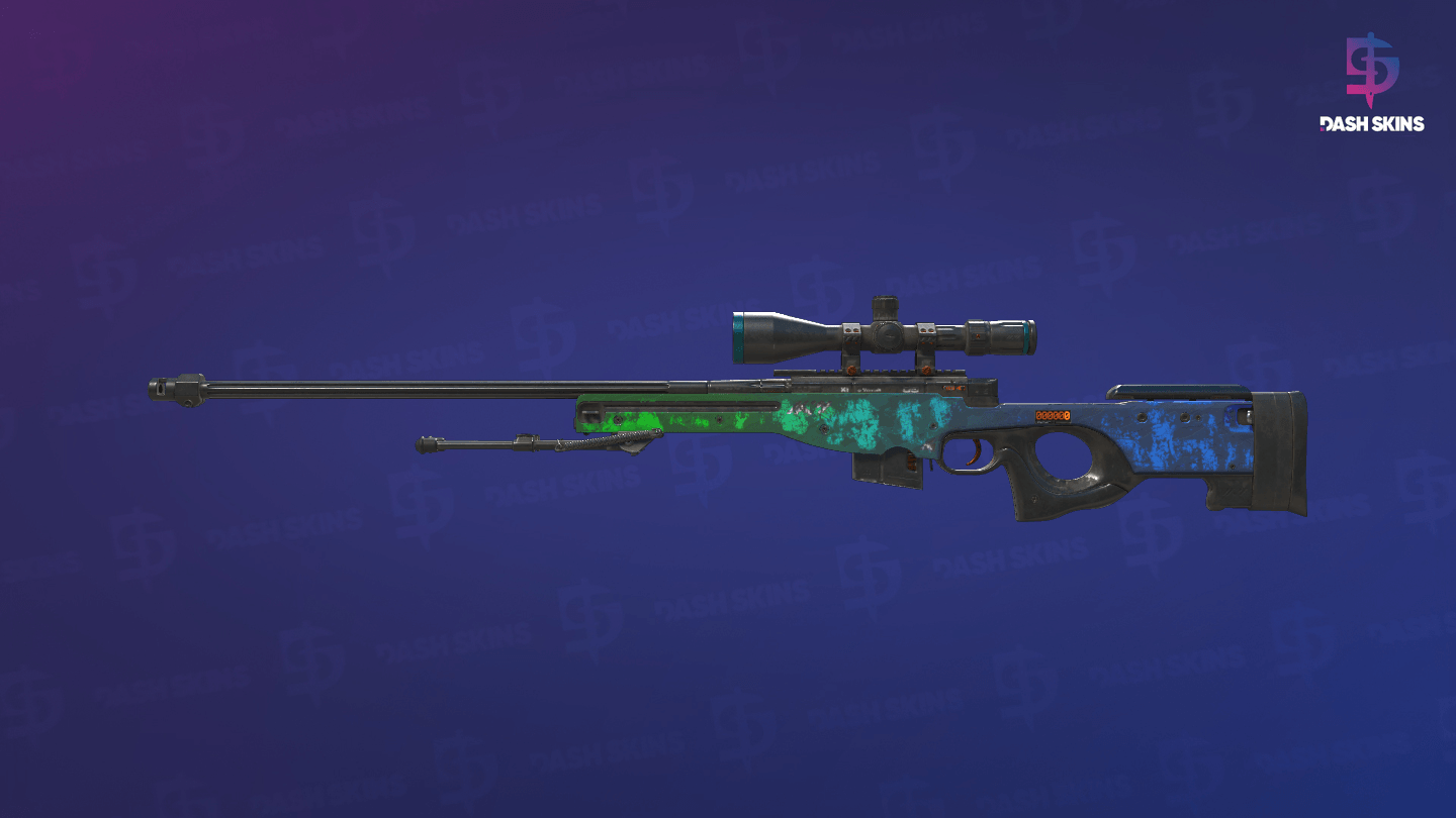 StatTrak™ AWP | Ice Coaled (Battle-Scarred) - Frontside Screenshot