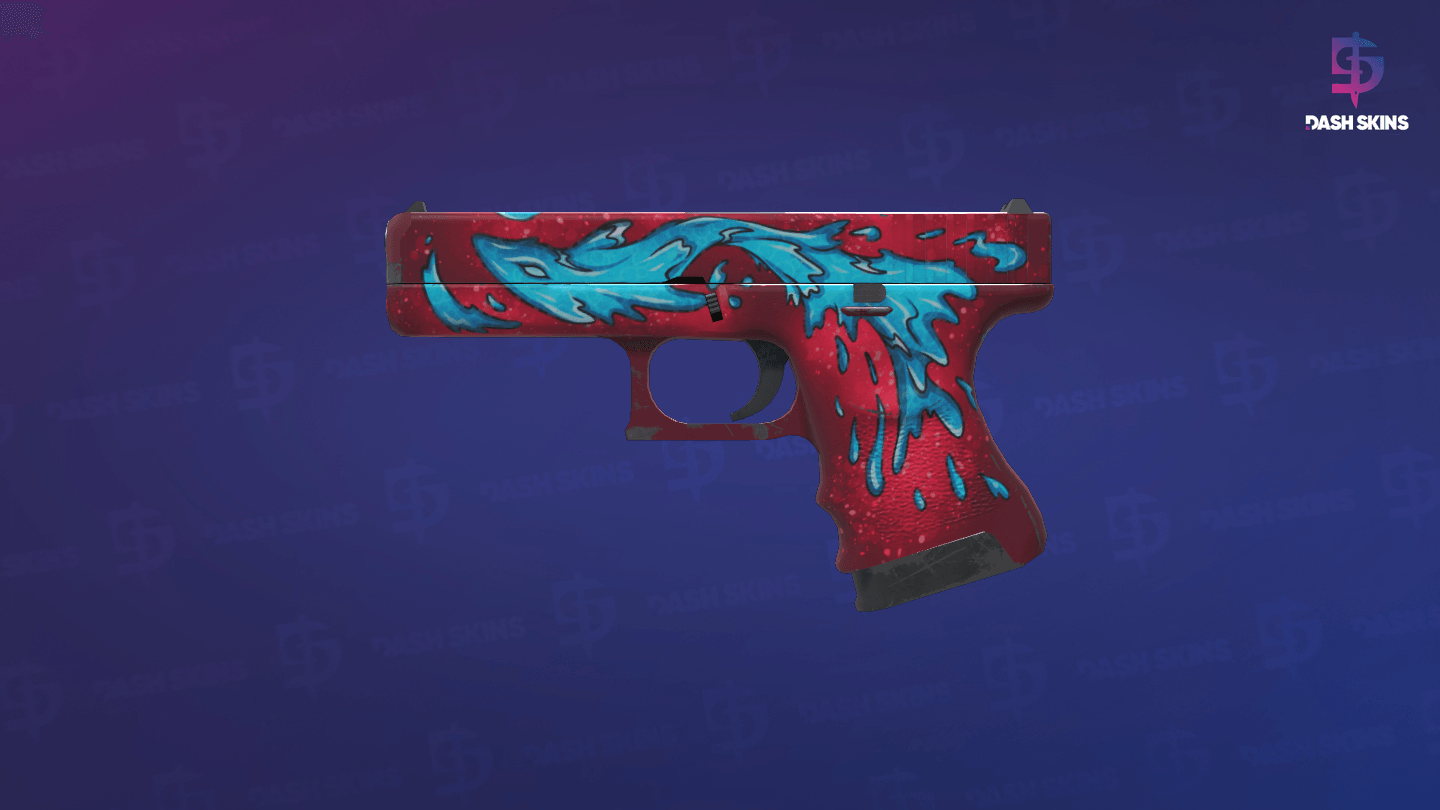 Glock-18 | Water Elemental (Minimal Wear) - Frontside Screenshot