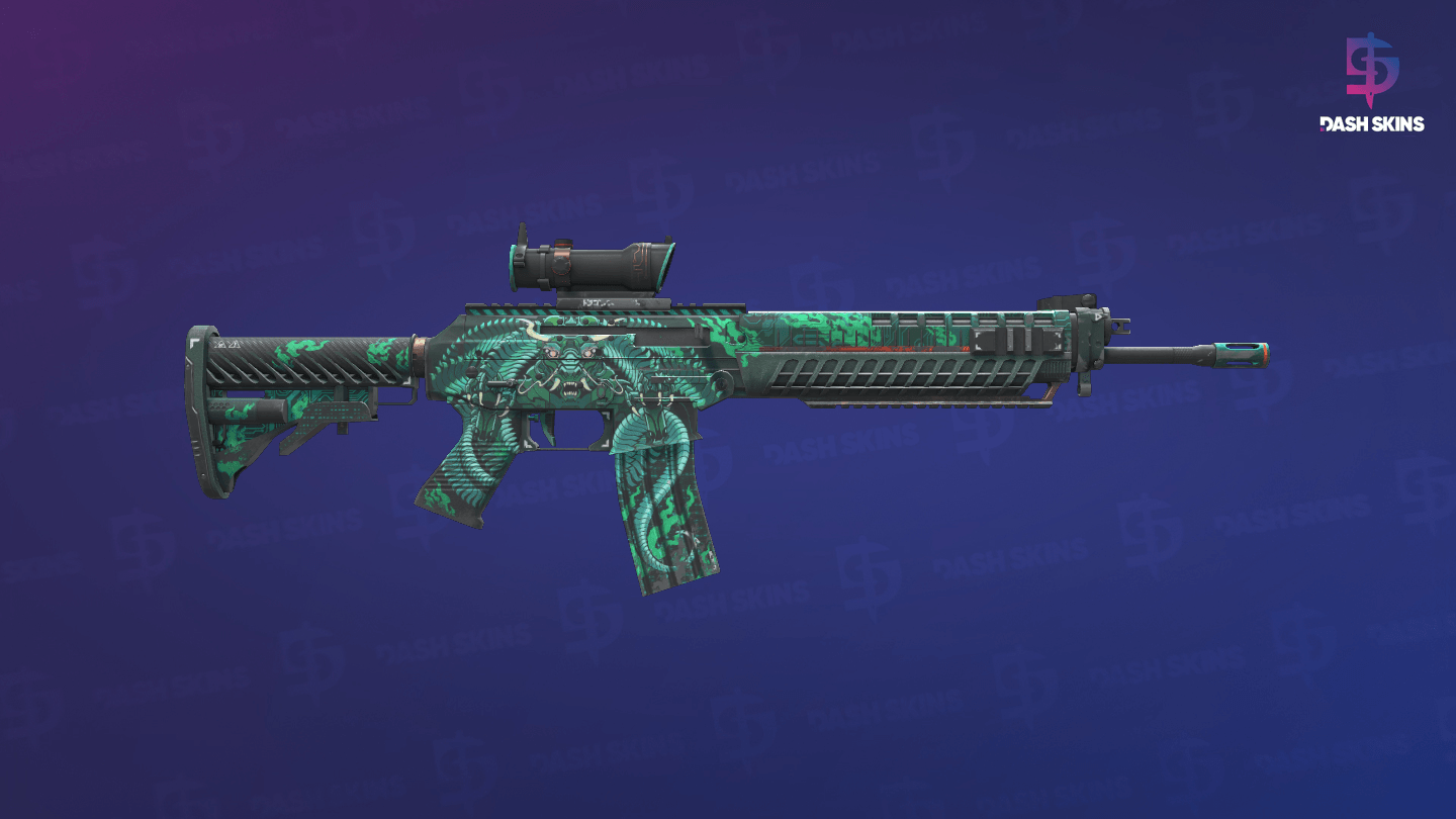 SG 553 | Dragon Tech (Field-Tested) - Backside Screenshot