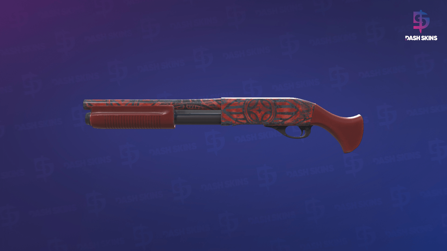 Sawed-Off | Crimson Batik (Field-Tested) - Frontside Screenshot