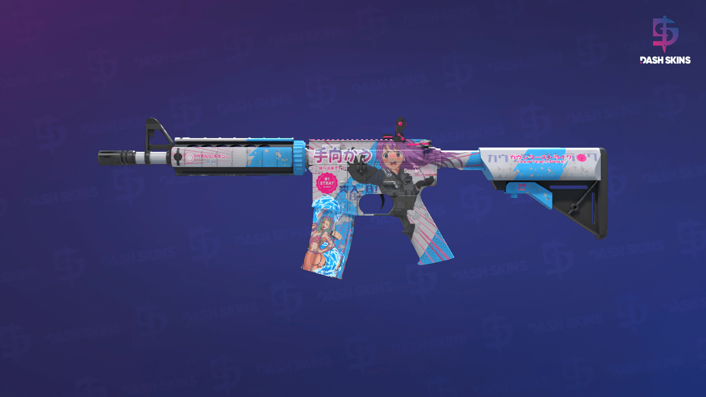 M4A4 | Temukau (Minimal Wear) - Frontside Screenshot