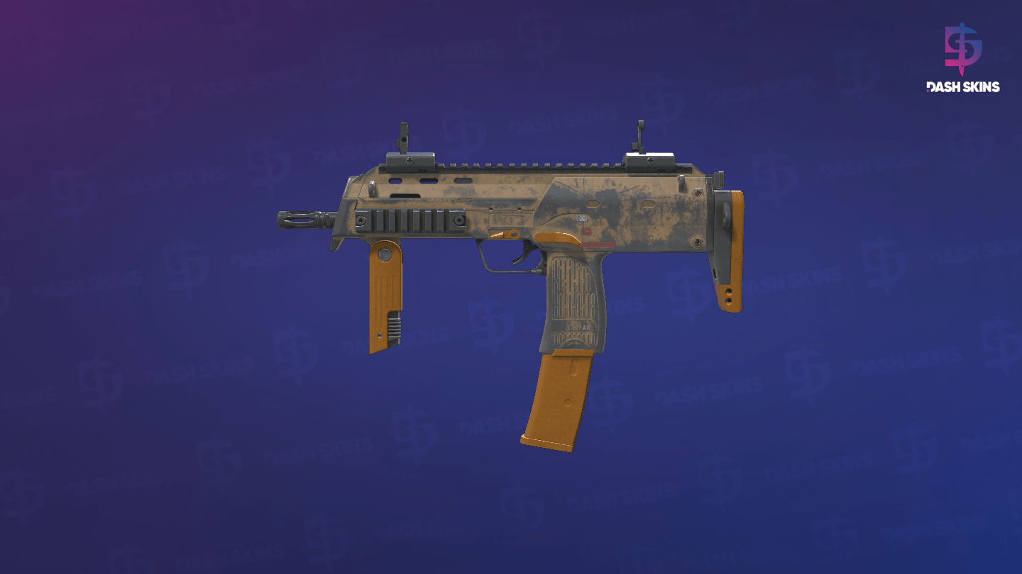 MP7 | Short Ochre (Battle-Scarred) - Frontside Screenshot
