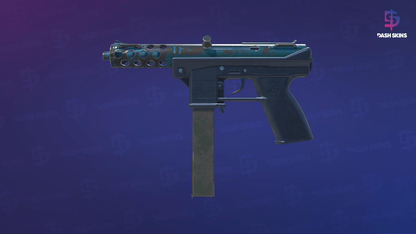 Tec-9 | Blue Blast (Battle-Scarred) - Frontside Screenshot