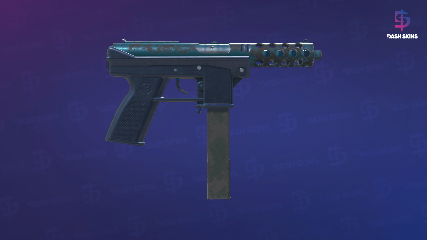 Tec-9 | Blue Blast (Battle-Scarred) - Backside Screenshot