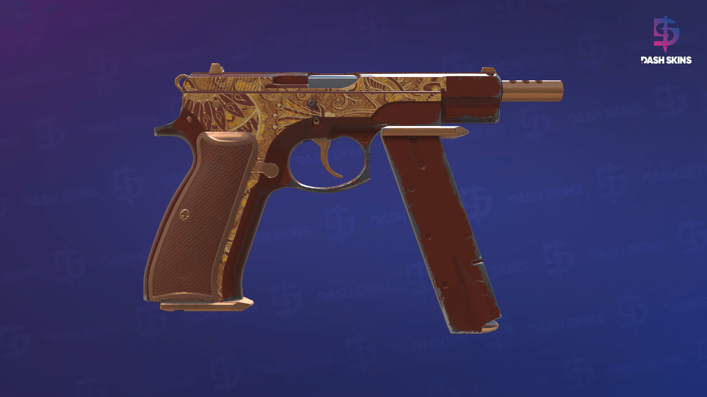 CZ75-Auto | Honey Paisley (Field-Tested) - Backside Screenshot