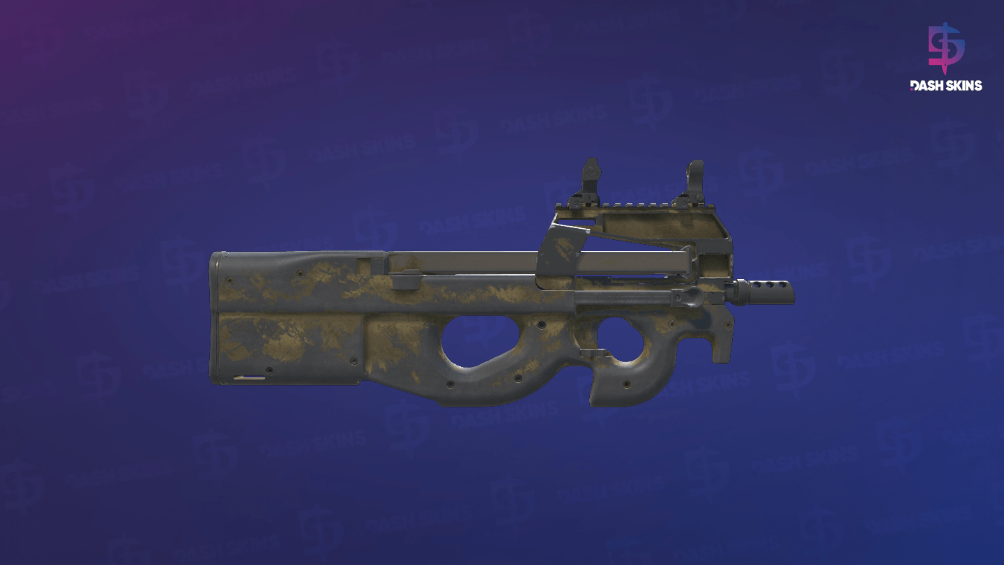 P90 | Sand Spray (Battle-Scarred) - Backside Screenshot