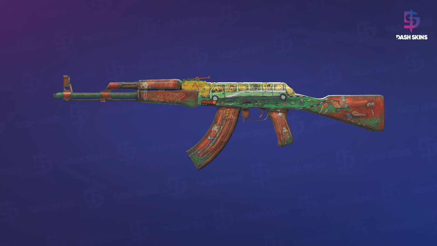 StatTrak™ AK-47 | The Outsiders (Well-Worn) - Frontside Screenshot