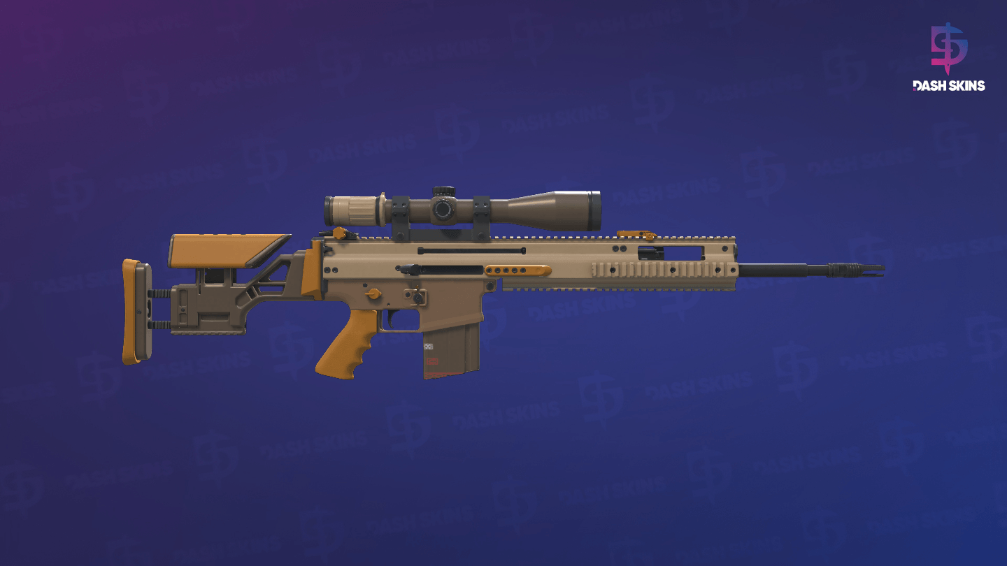 SCAR-20 | Short Ochre (Minimal Wear) - Backside Screenshot