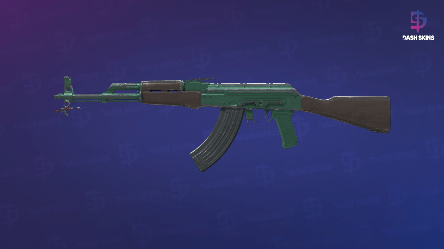 AK-47 | Wintergreen (Battle-Scarred) - Frontside Screenshot