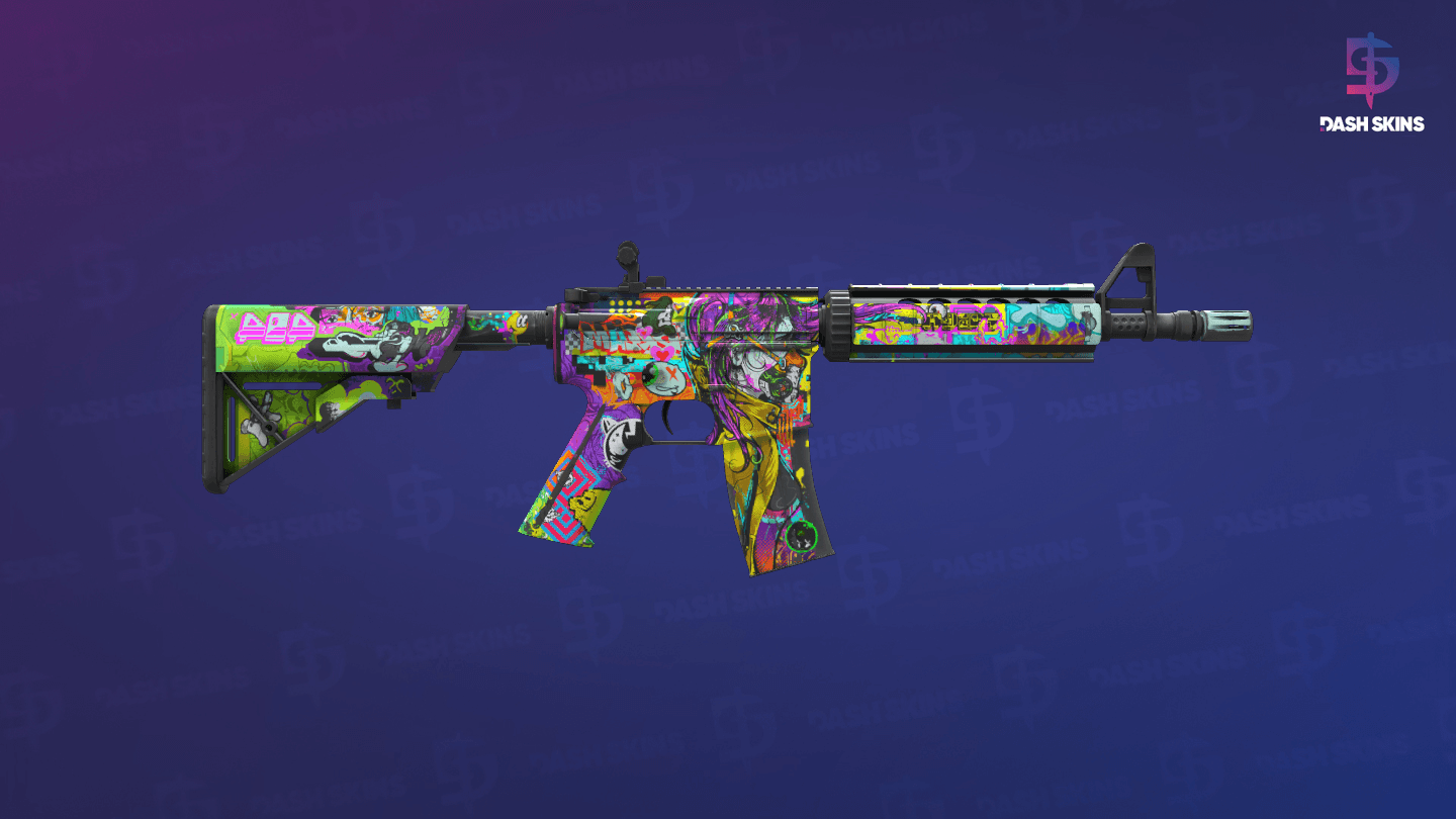 M4A4 | In Living Color (Field-Tested) - Backside Screenshot
