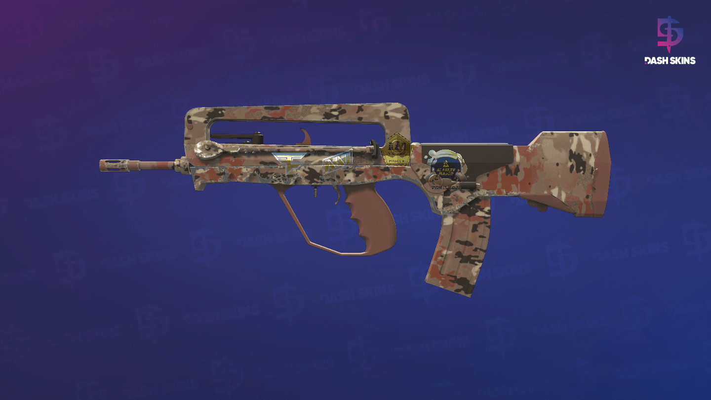 Souvenir FAMAS | CaliCamo (Factory New) - Frontside Screenshot