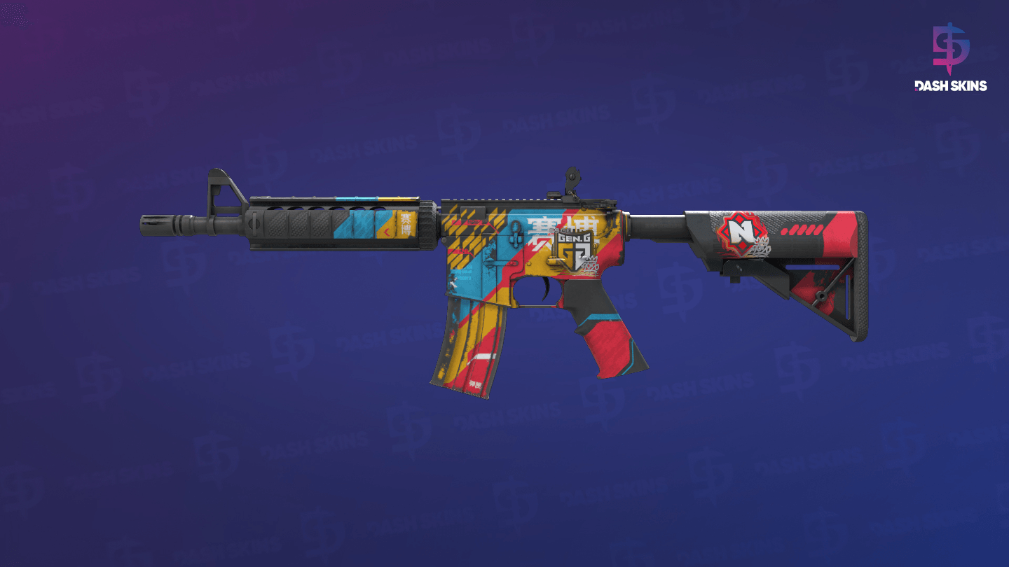 M4A4 | Cyber Security (Well-Worn) - Frontside Screenshot