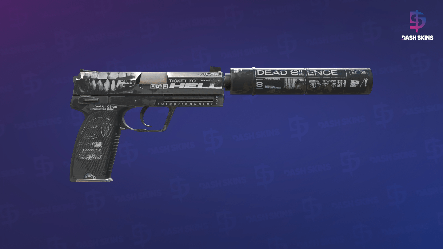 USP-S | Ticket to Hell (Well-Worn) - Backside Screenshot