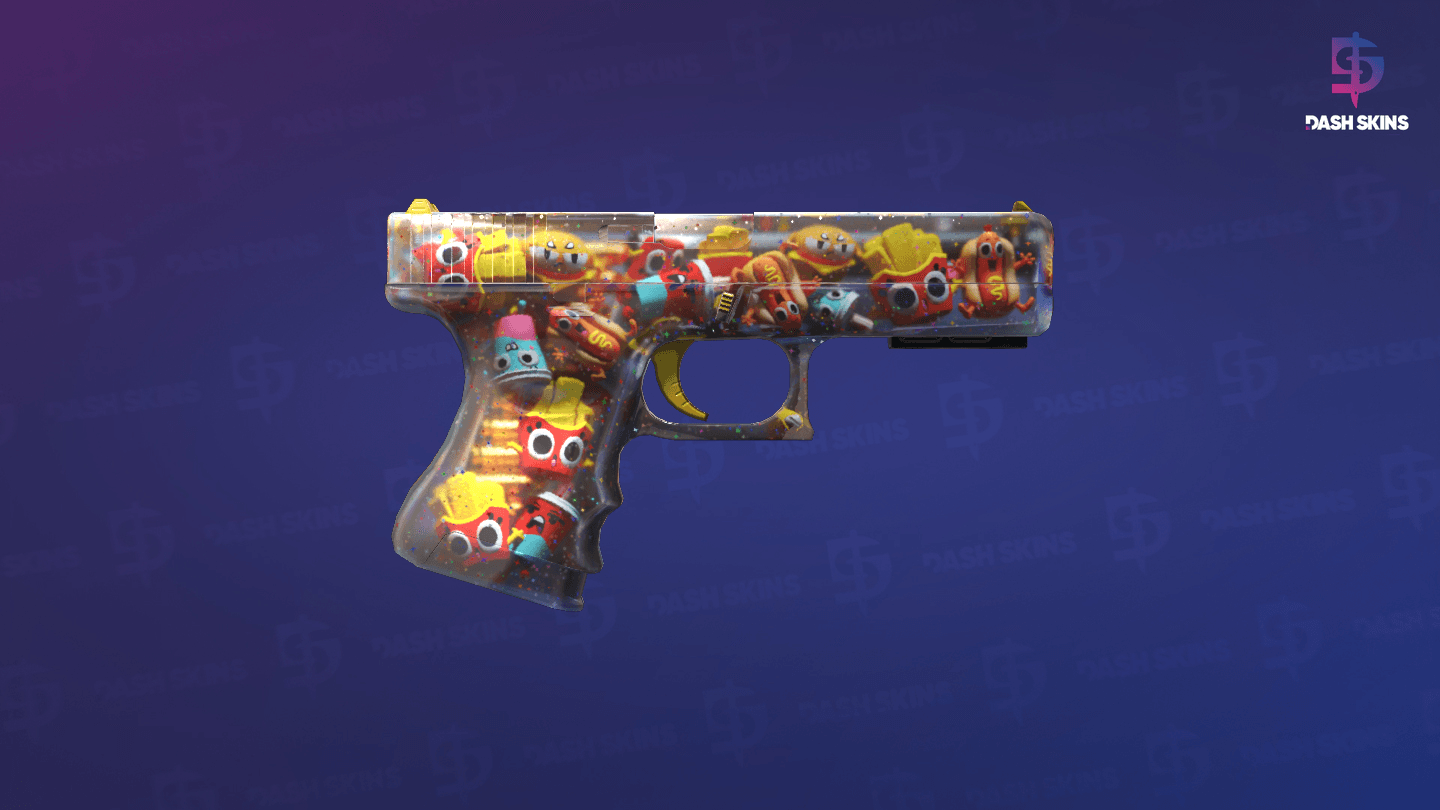 StatTrak™ Glock-18 | Snack Attack (Minimal Wear) - Backside Screenshot