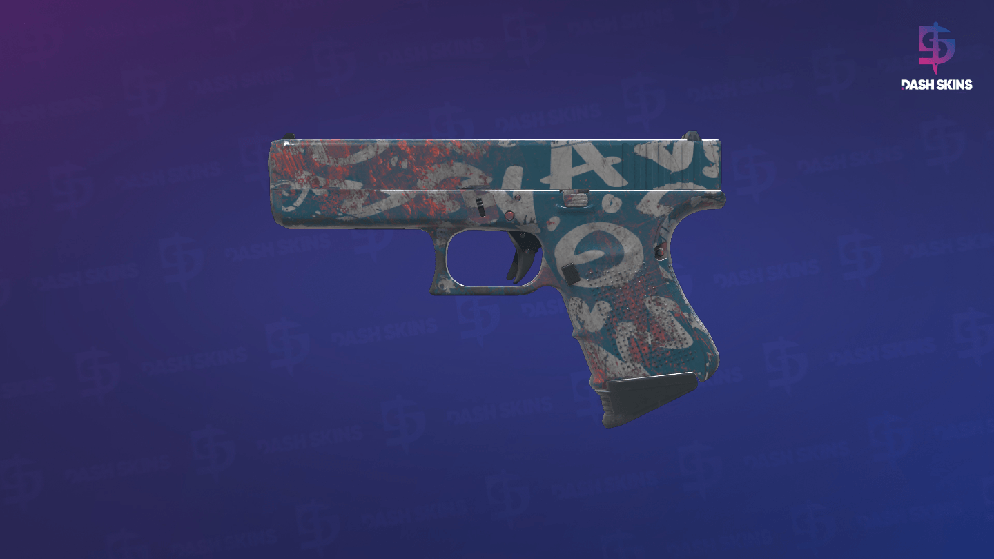 Glock-18 | Teal Graf (Field-Tested) - Frontside Screenshot