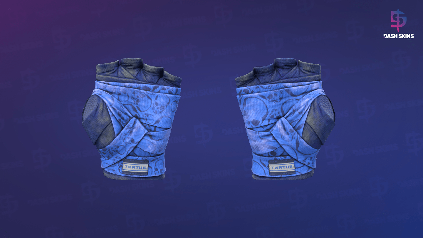 ★ Hand Wraps | Cobalt Skulls (Battle-Scarred) - Backside Screenshot