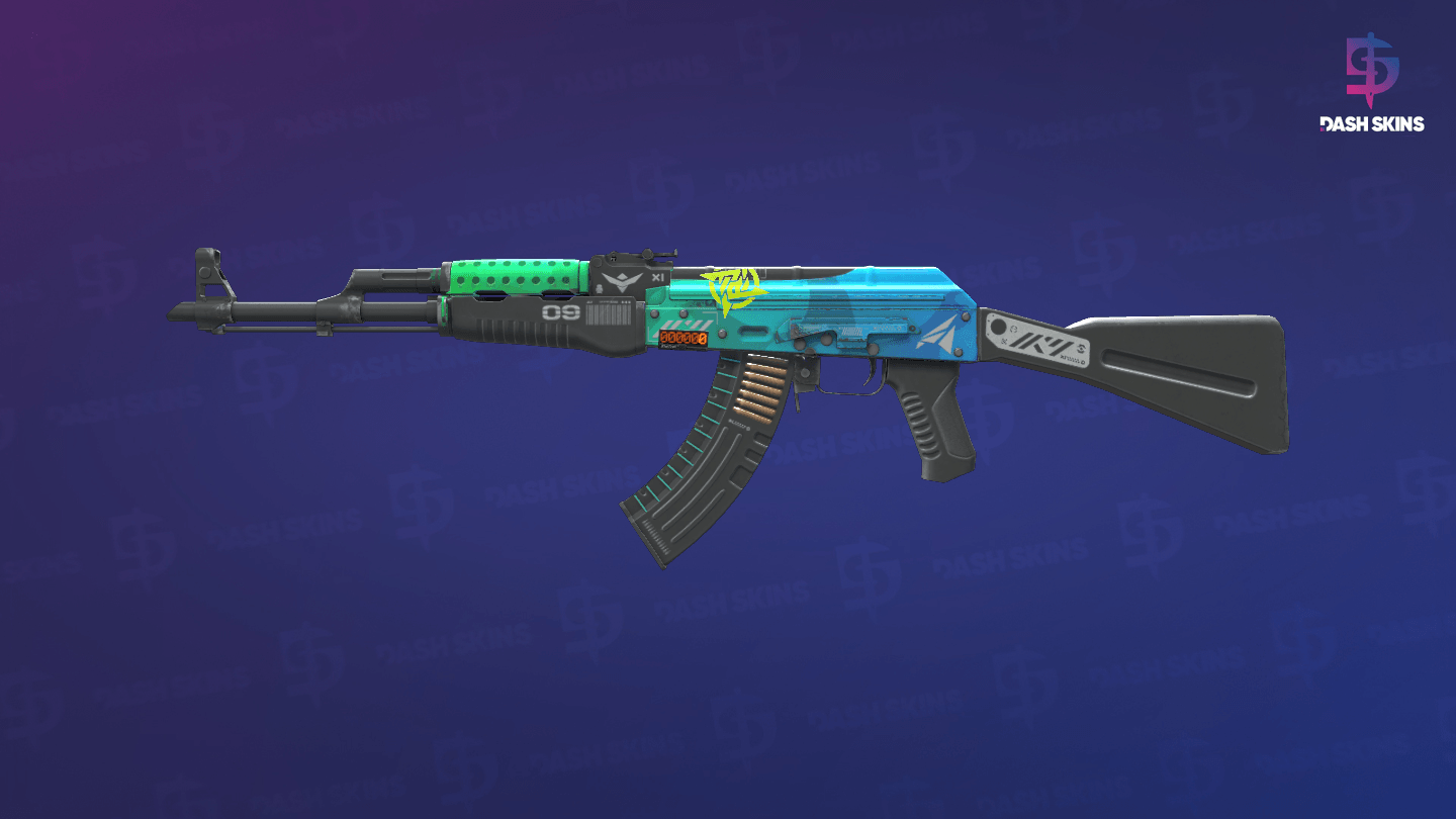 StatTrak™ AK-47 | Ice Coaled (Minimal Wear) - Frontside Screenshot