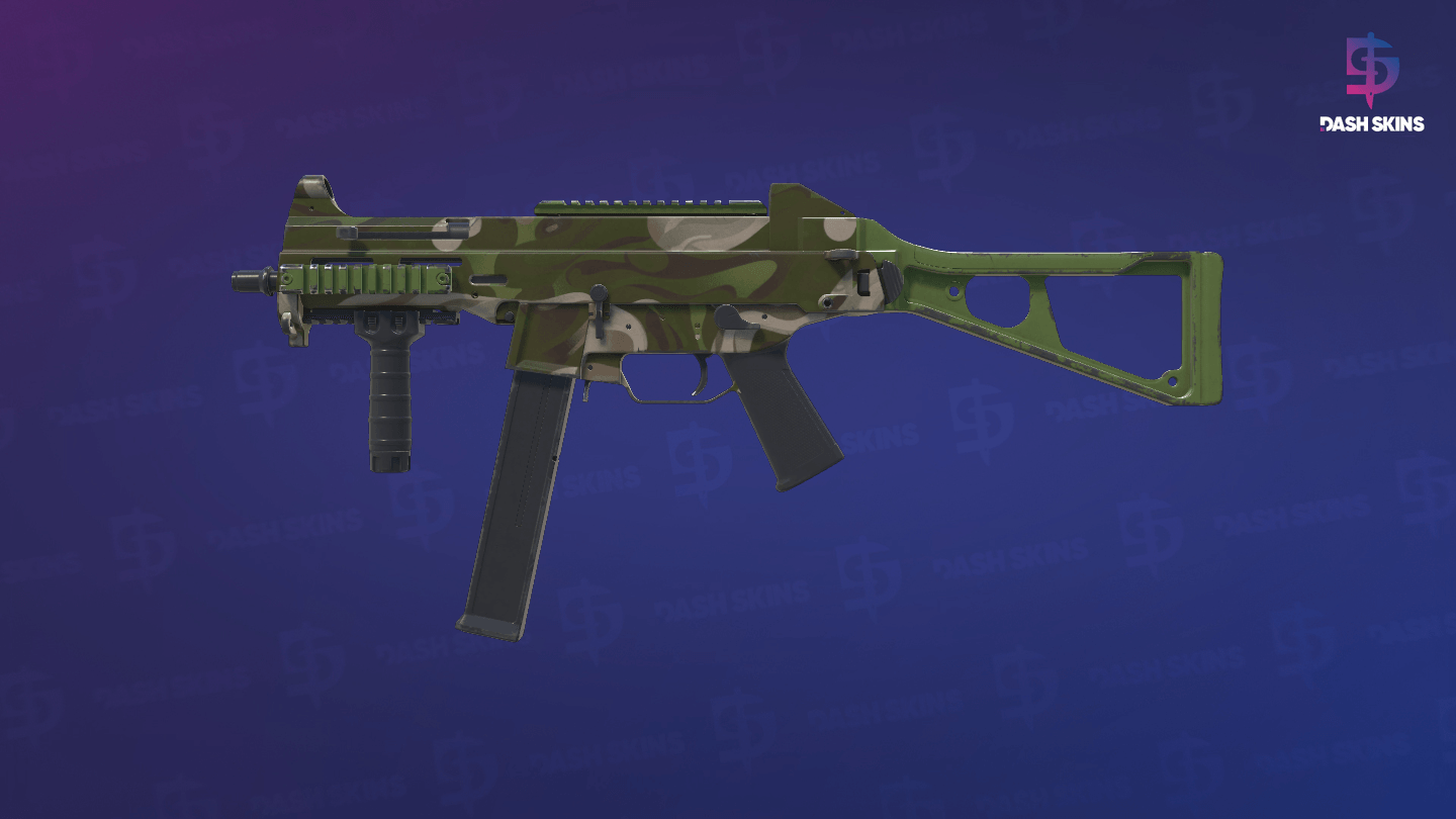 UMP-45 | Green Swirl (Field-Tested) - Frontside Screenshot