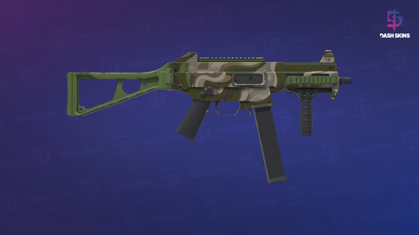 UMP-45 | Green Swirl (Field-Tested) - Backside Screenshot
