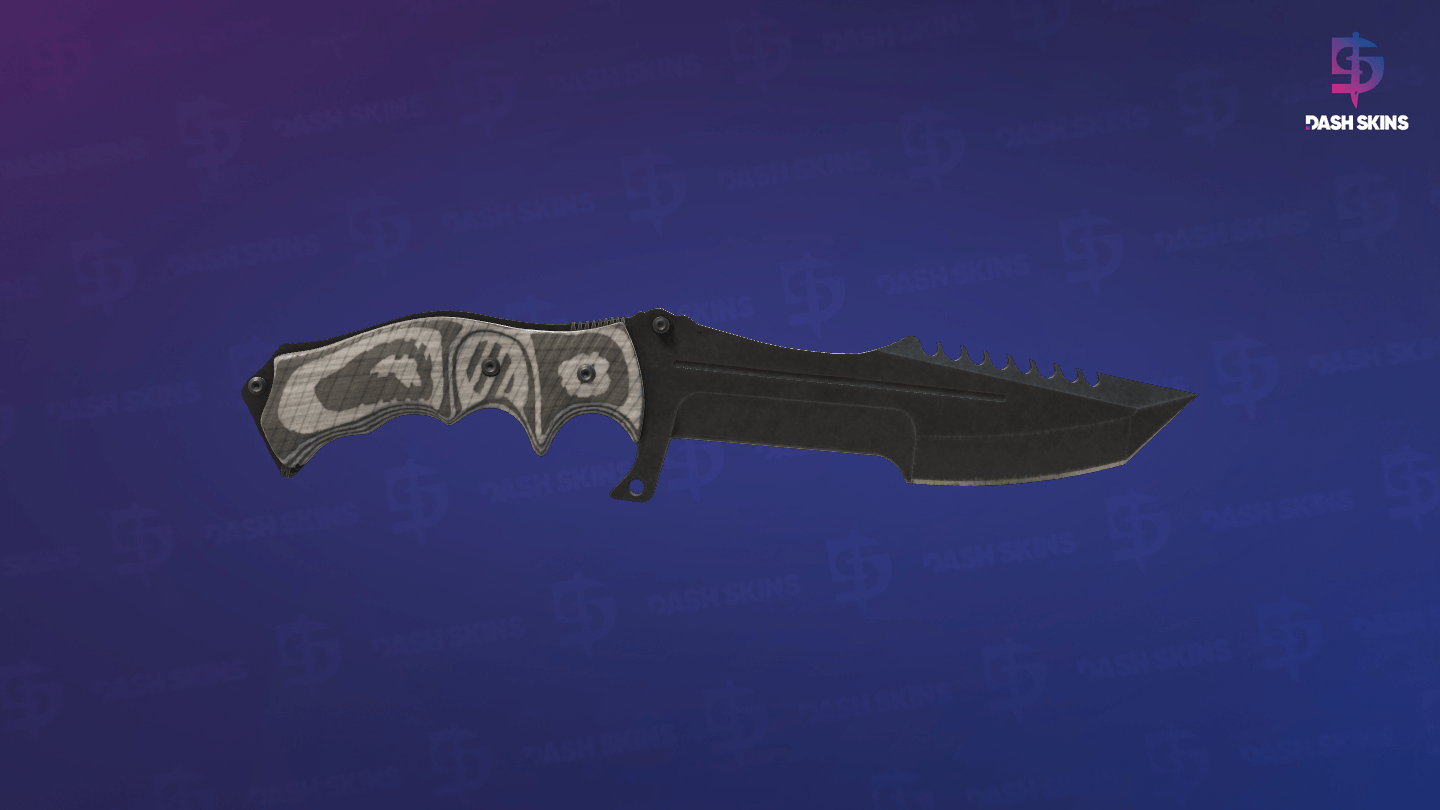 ★ Huntsman Knife | Black Laminate (Well-Worn) - Frontside Screenshot