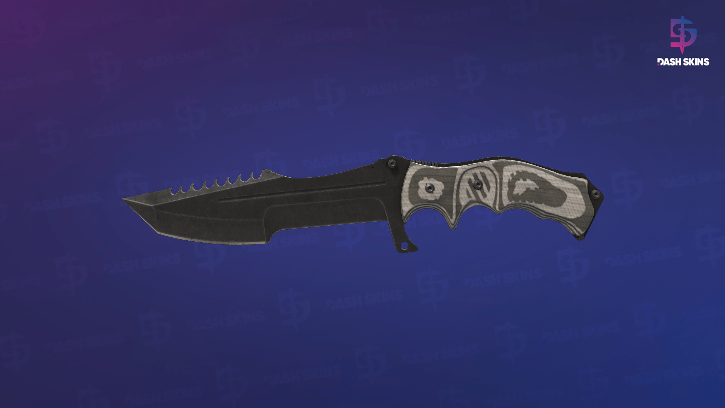★ Huntsman Knife | Black Laminate (Well-Worn) - Backside Screenshot