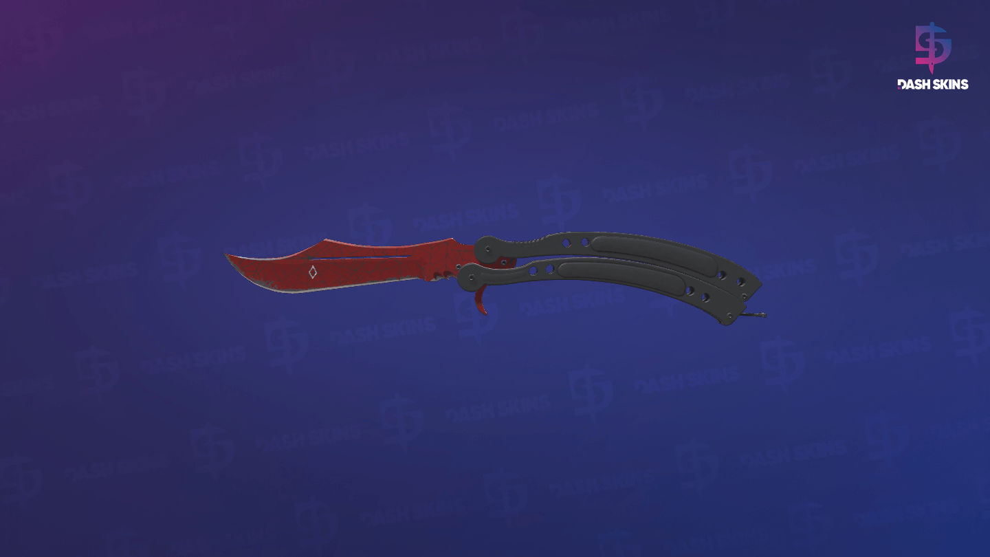 ★ StatTrak™ Butterfly Knife | Crimson Web (Field-Tested) - Frontside Screenshot