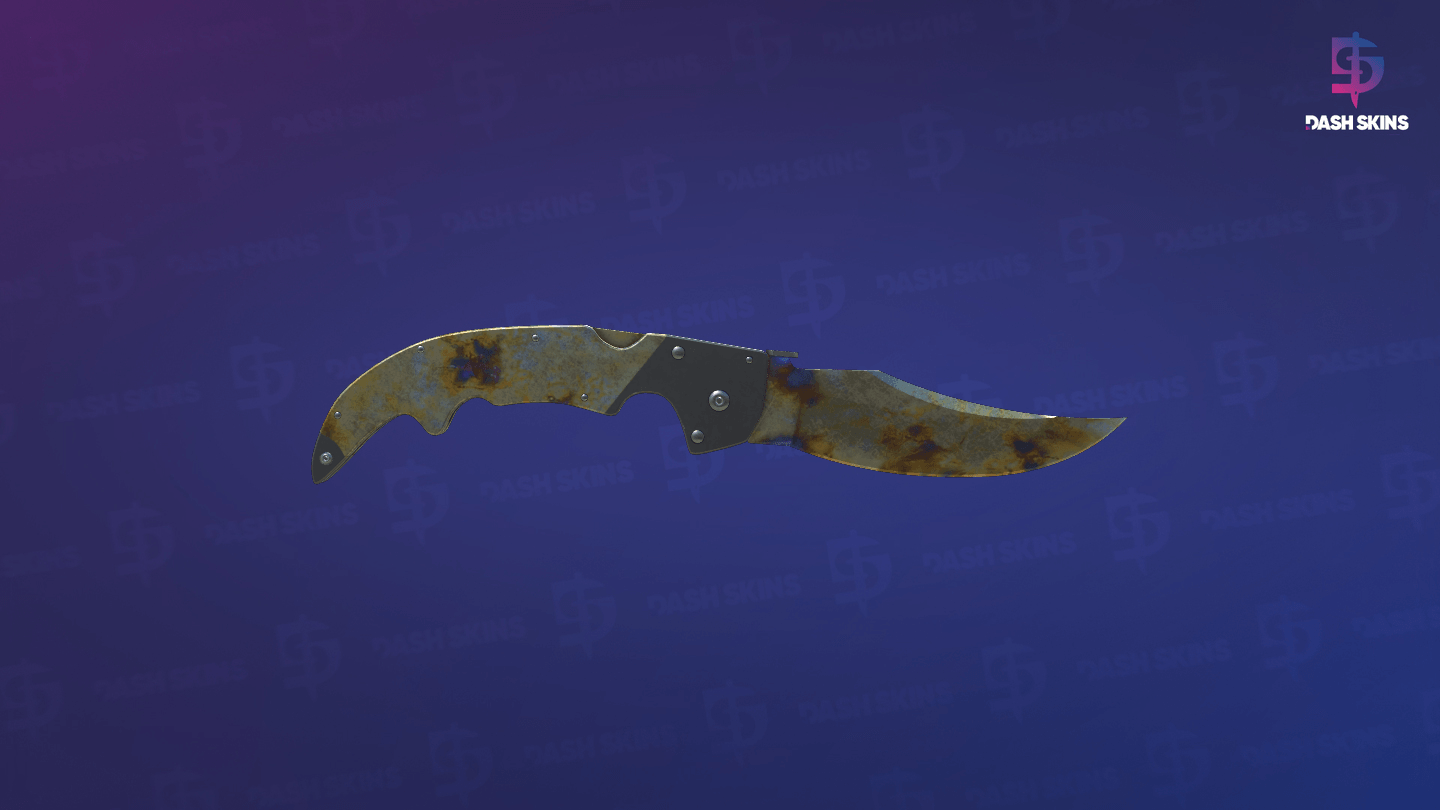 ★ Falchion Knife | Case Hardened (Well-Worn) - Frontside Screenshot