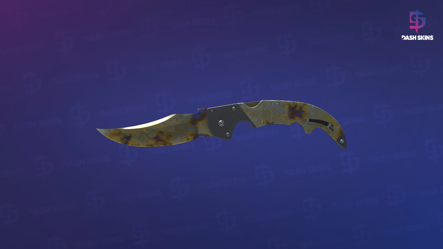 ★ Falchion Knife | Case Hardened (Well-Worn) - Backside Screenshot