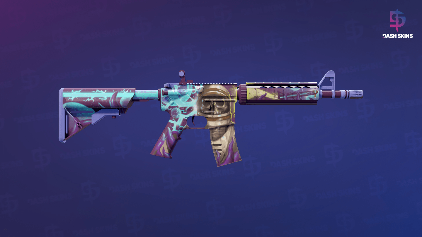 StatTrak™ M4A4 | Desolate Space (Well-Worn) - Backside Screenshot