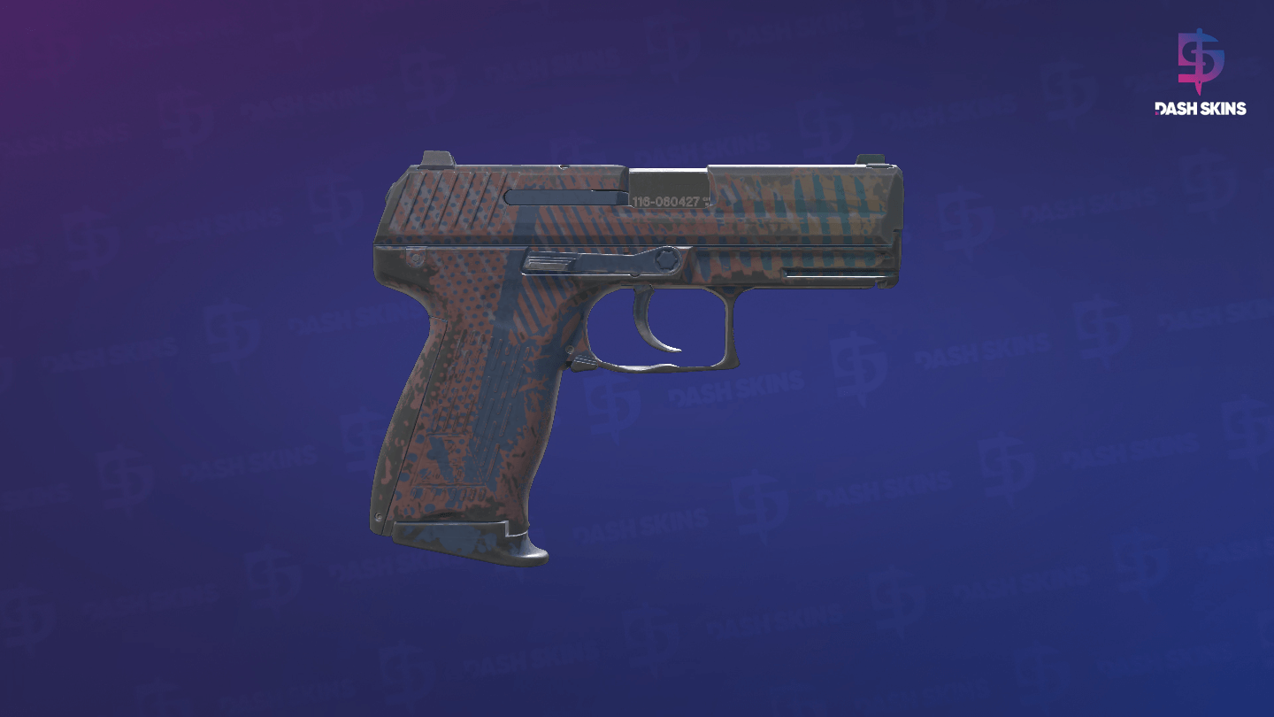P2000 | Coral Halftone (Well-Worn) - Backside Screenshot