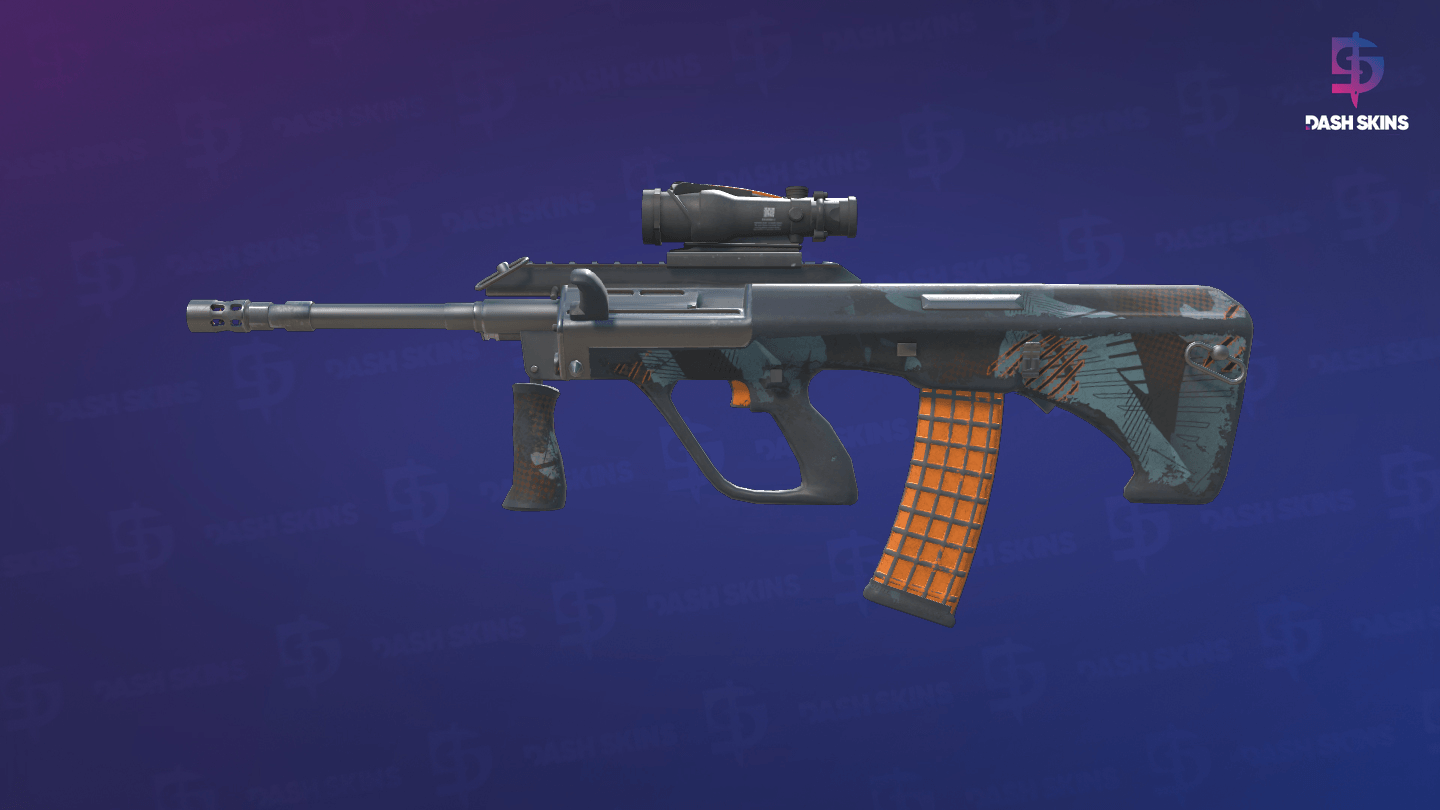 AUG | Amber Slipstream (Well-Worn) - Frontside Screenshot