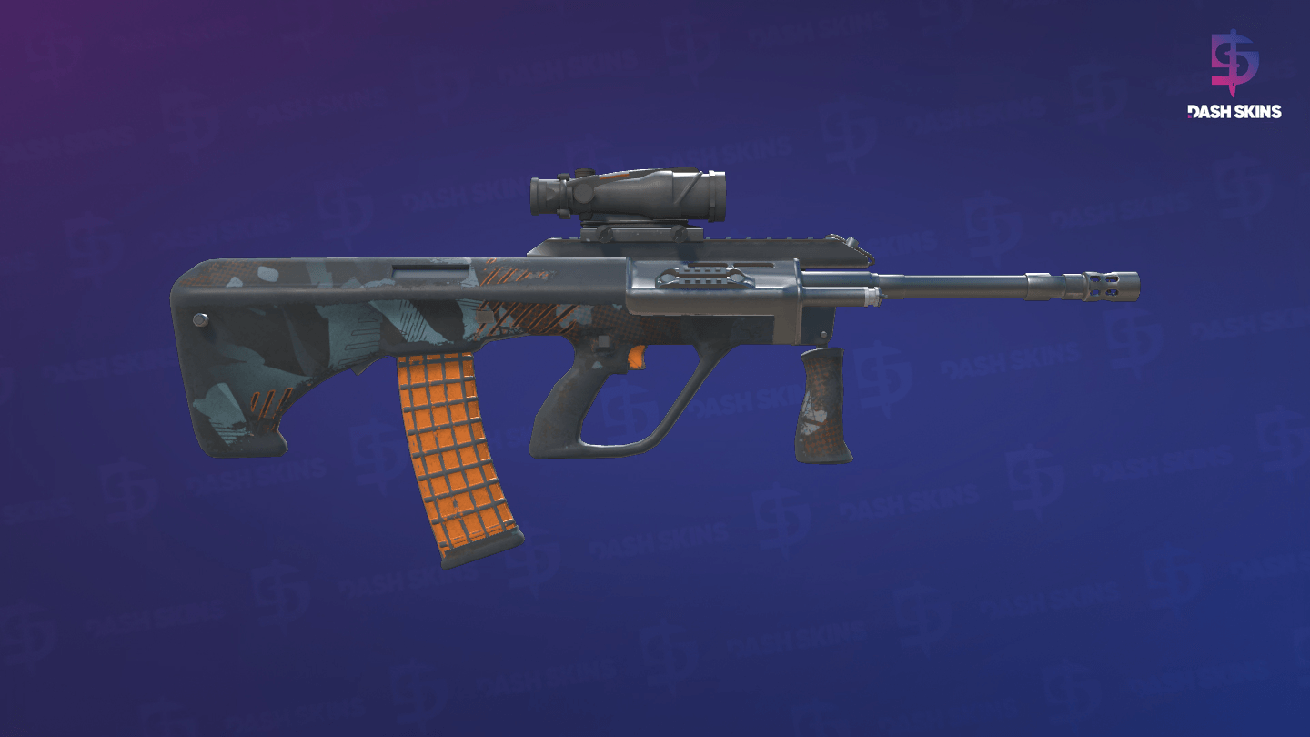 AUG | Amber Slipstream (Well-Worn) - Backside Screenshot