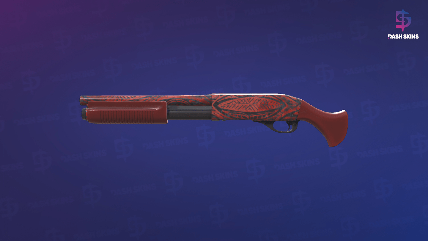 Sawed-Off | Crimson Batik (Field-Tested) - Frontside Screenshot
