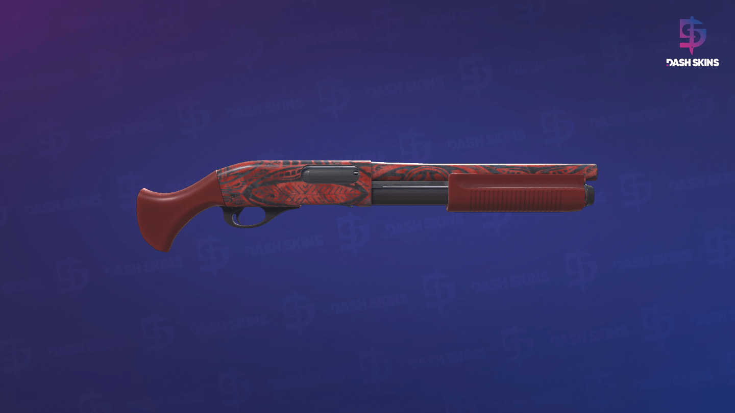 Sawed-Off | Crimson Batik (Field-Tested) - Backside Screenshot