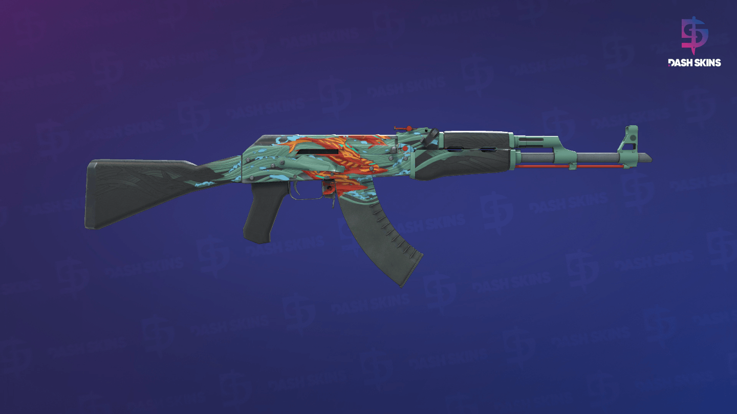 AK-47 | Aquamarine Revenge (Factory New) - Backside Screenshot