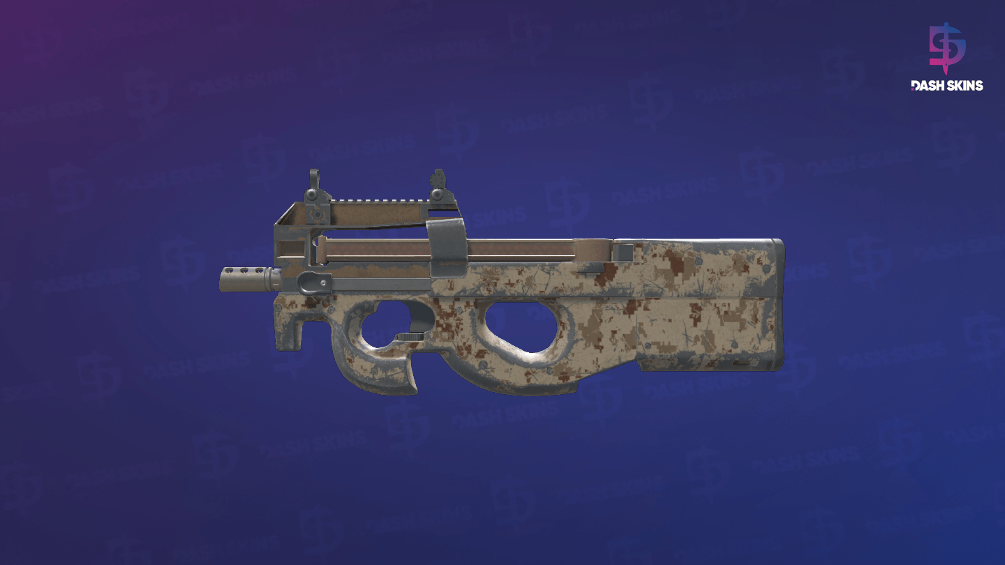 P90 | Desert DDPAT (Well-Worn) - Frontside Screenshot