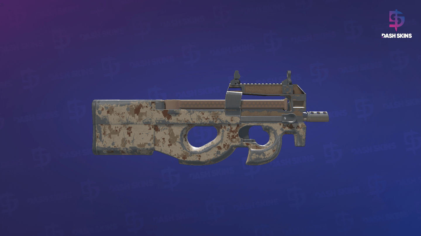 P90 | Desert DDPAT (Well-Worn) - Backside Screenshot
