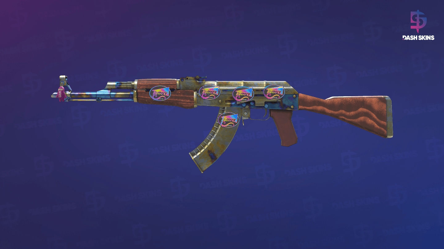 AK-47 | Case Hardened (Well-Worn) - Frontside Screenshot