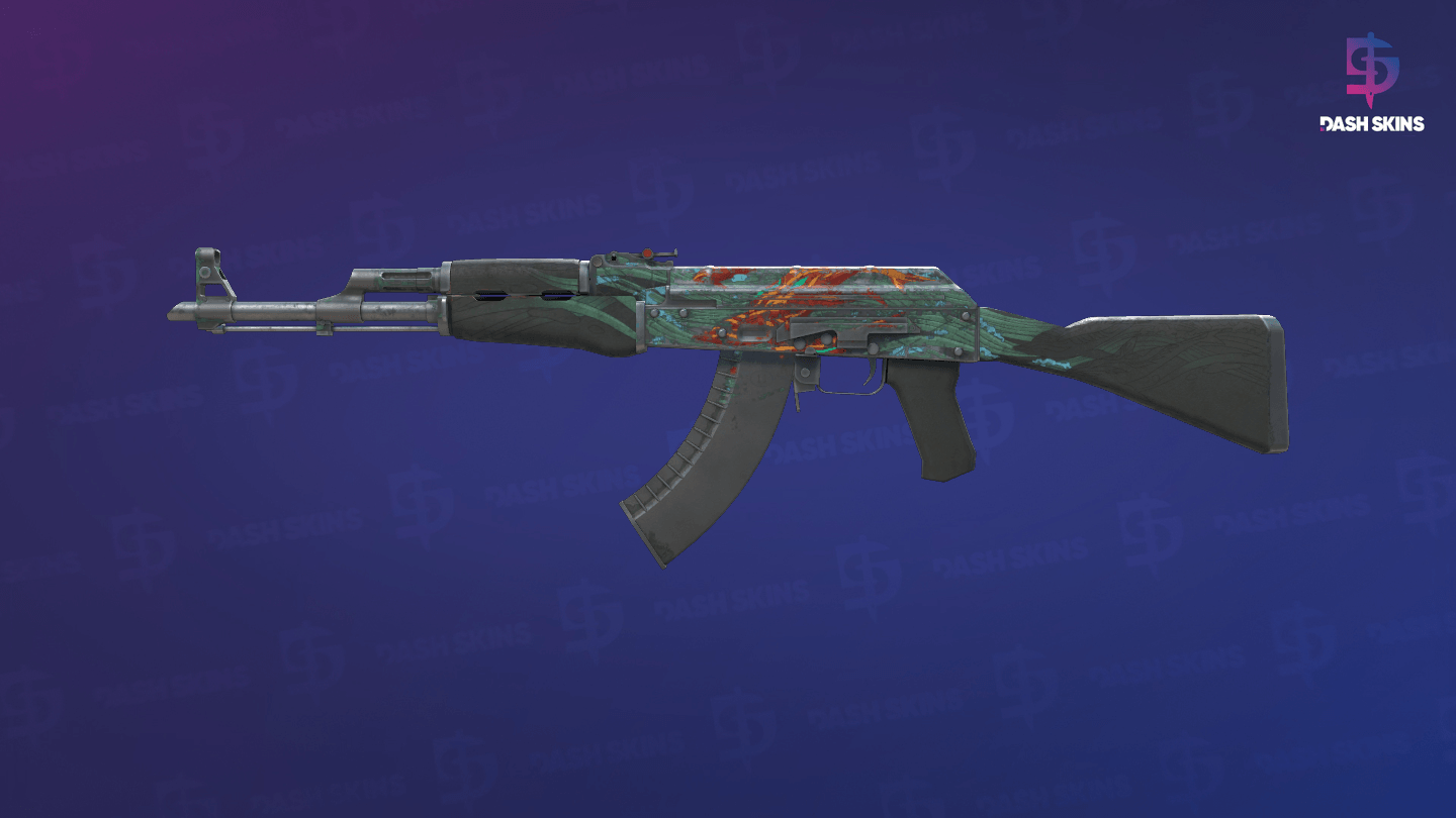 AK-47 | Aquamarine Revenge (Battle-Scarred) - Frontside Screenshot