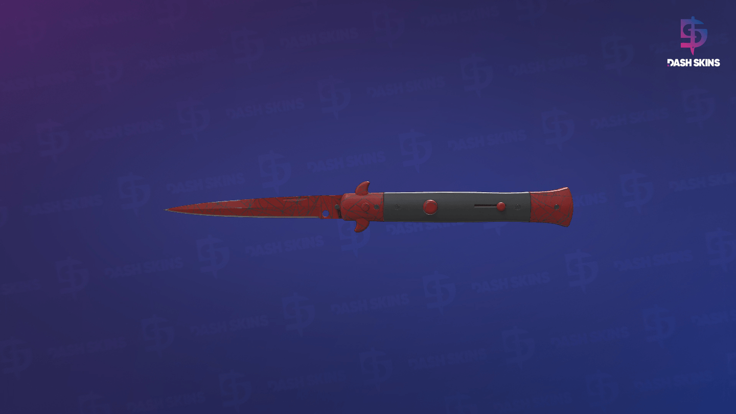 ★ Stiletto Knife | Crimson Web (Minimal Wear) - Backside Screenshot