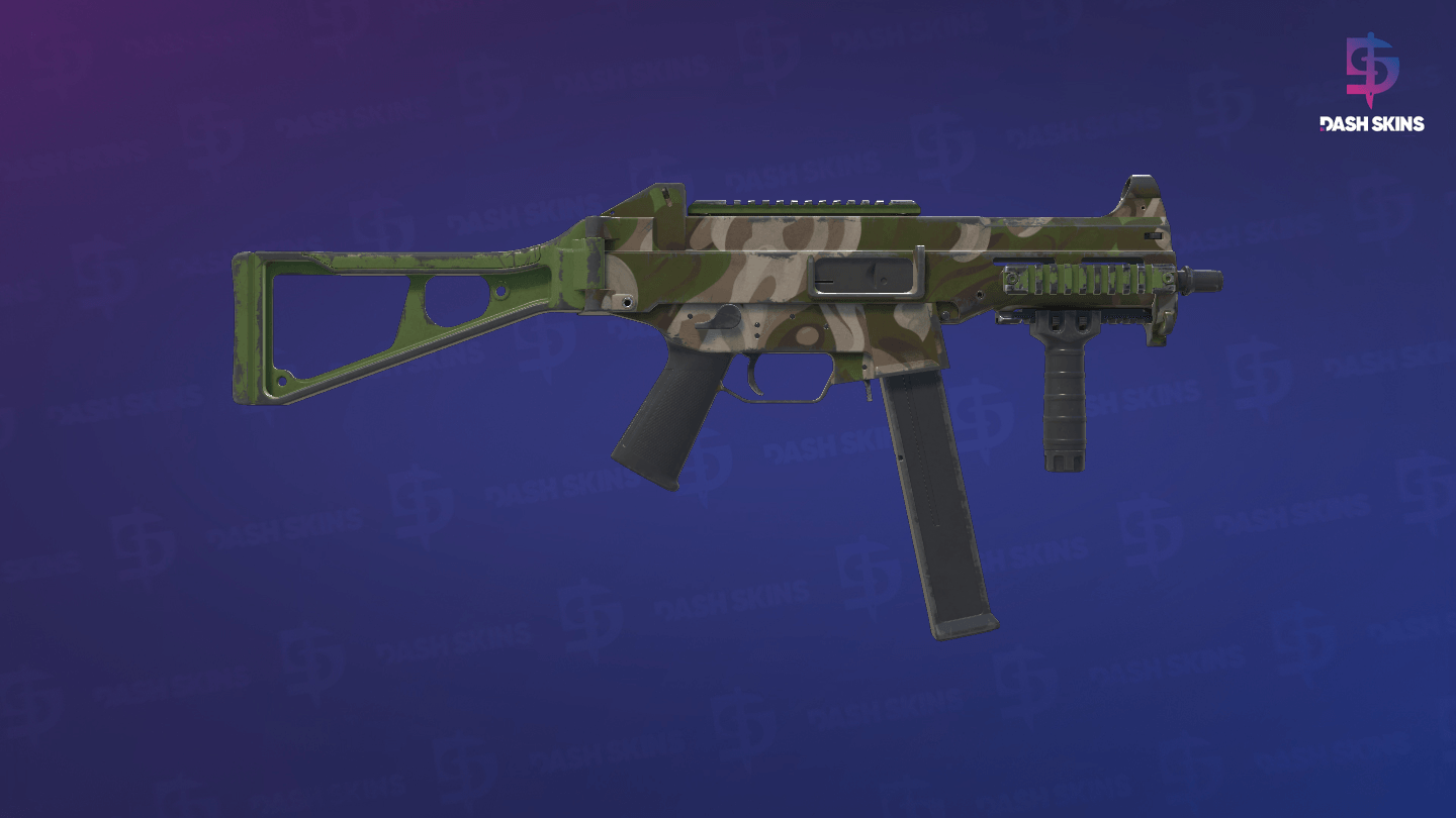 UMP-45 | Green Swirl (Field-Tested) - Backside Screenshot