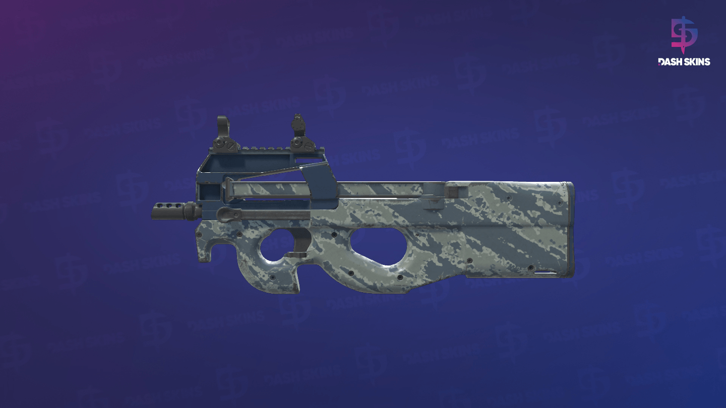 P90 | Blue Tac (Field-Tested) - Frontside Screenshot