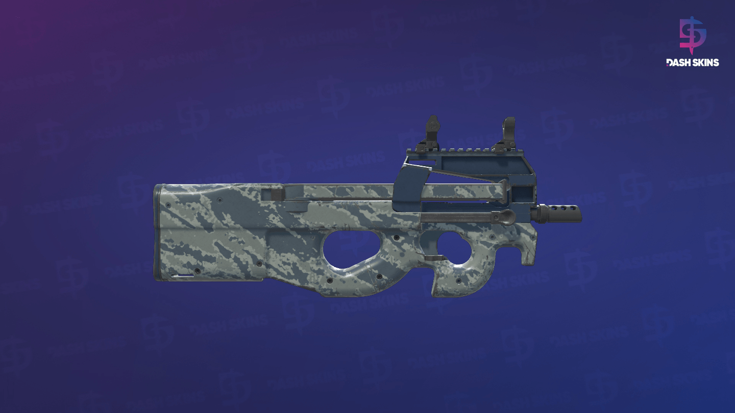 P90 | Blue Tac (Field-Tested) - Backside Screenshot