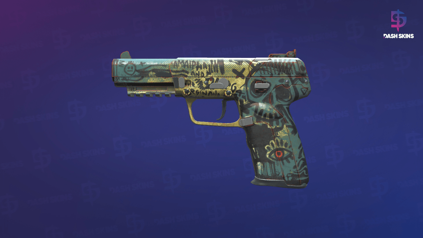Five-SeveN | Scrawl (Well-Worn) - Frontside Screenshot