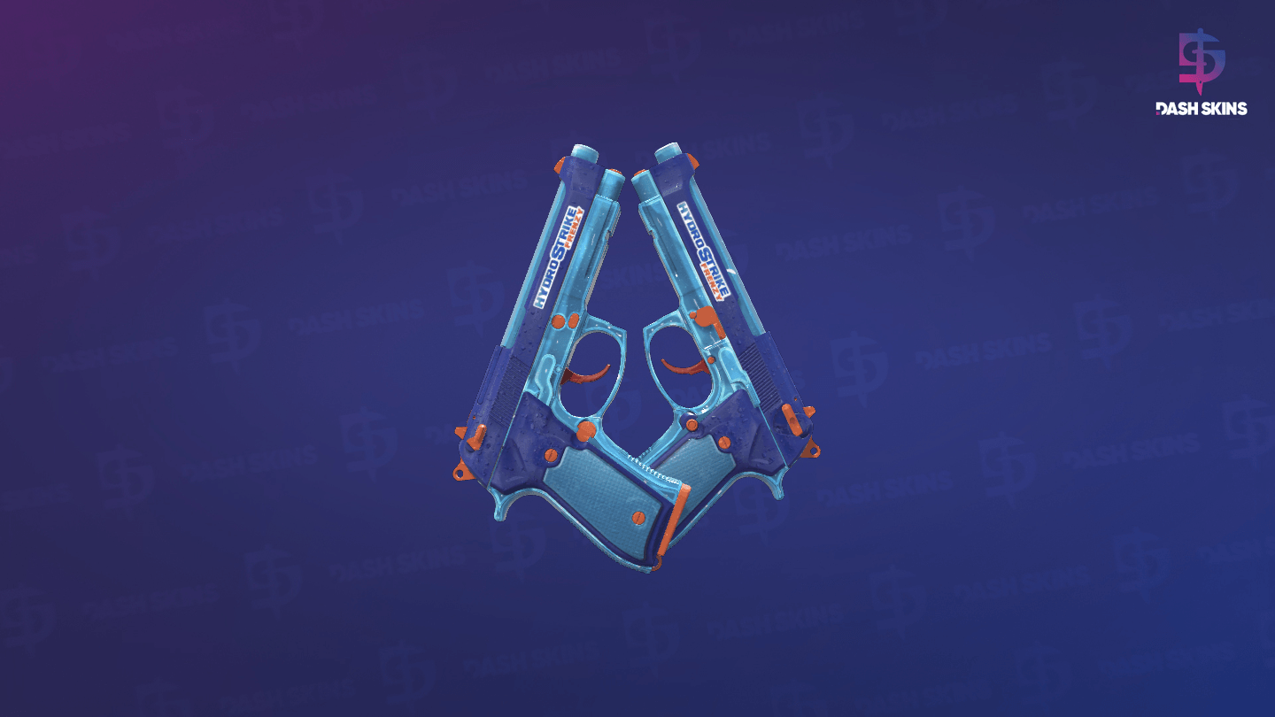 Dual Berettas | Hydro Strike (Factory New) - Frontside Screenshot