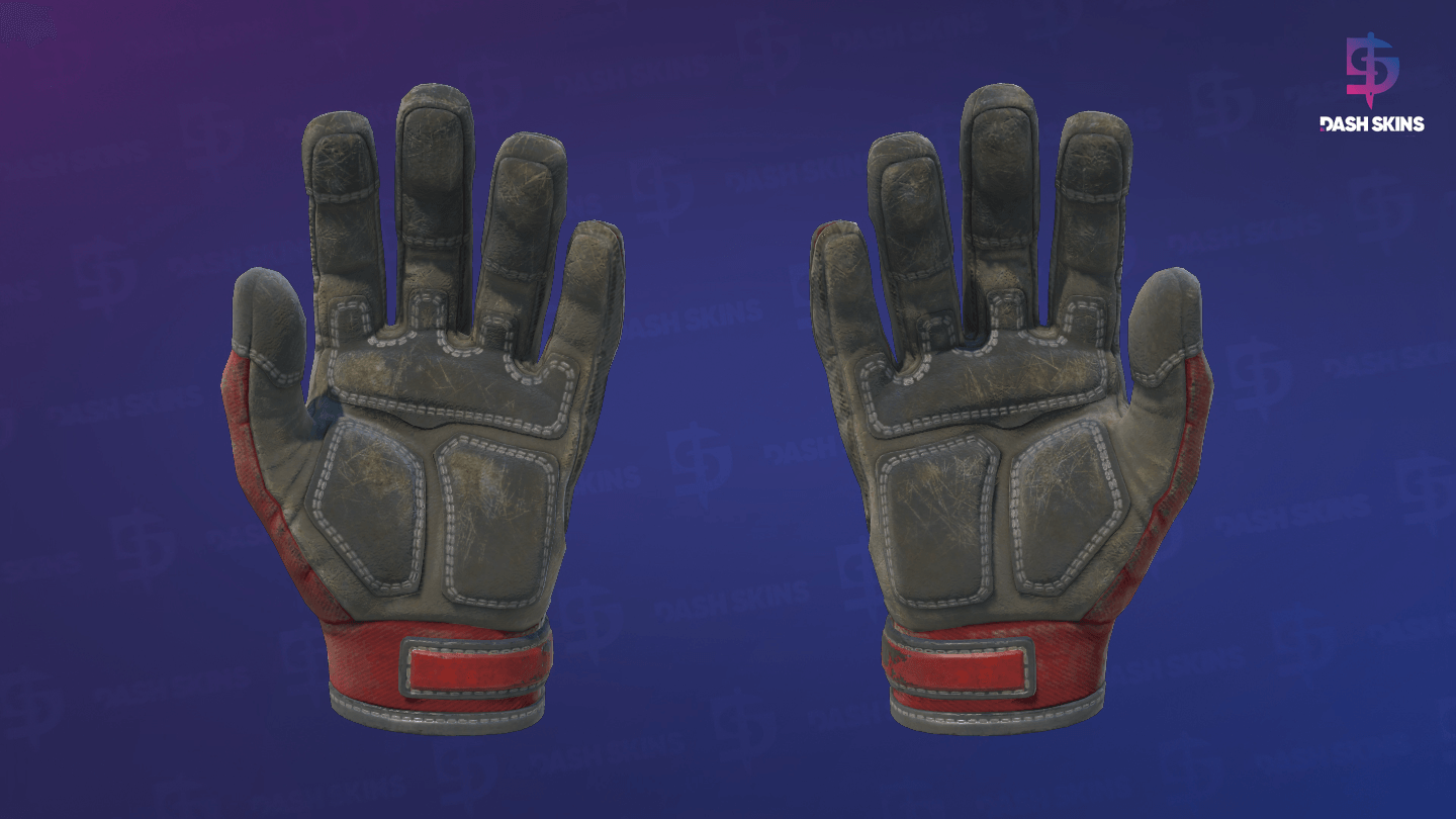 ★ Specialist Gloves | Crimson Web (Well-Worn) - Backside Screenshot