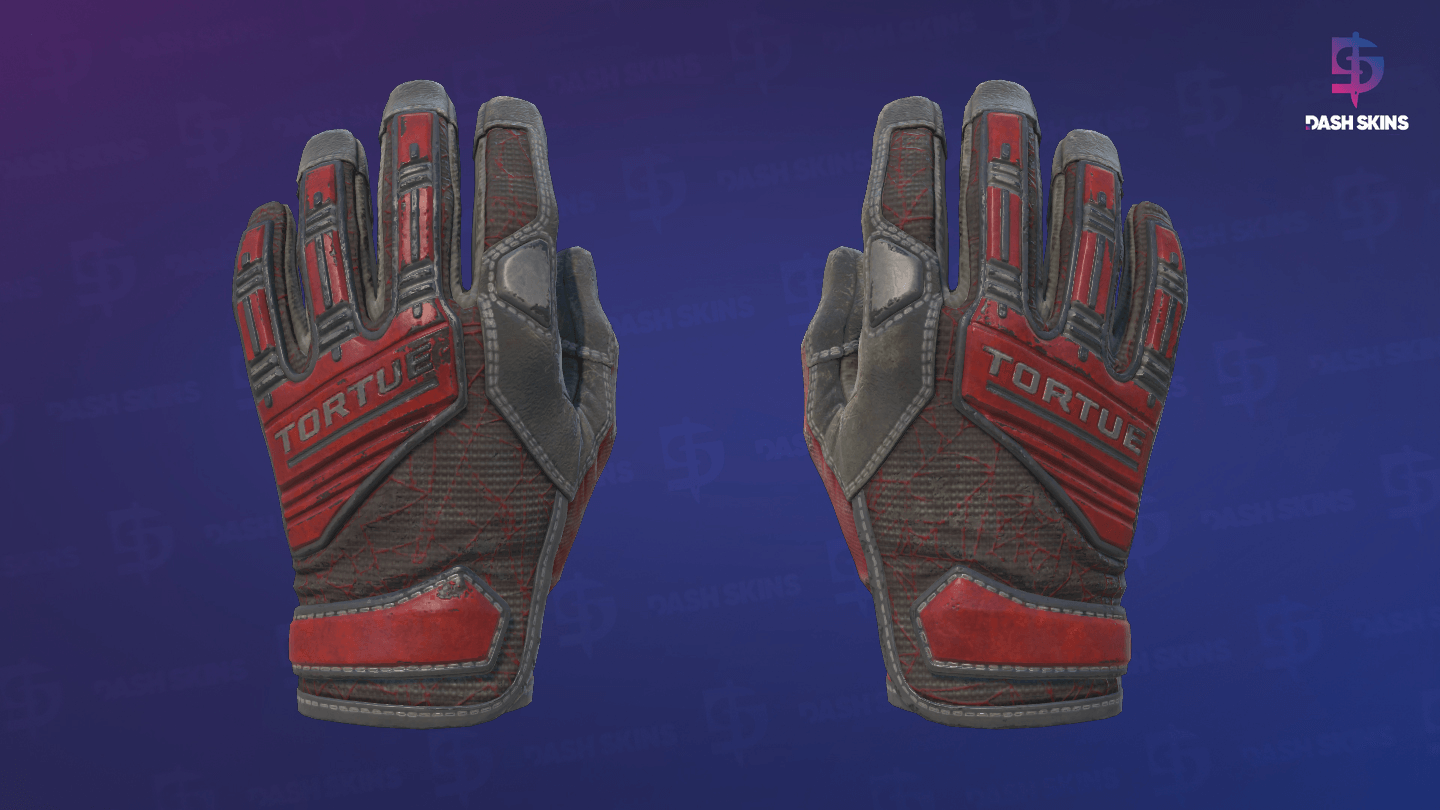 ★ Specialist Gloves | Crimson Web (Well-Worn) - Frontside Screenshot