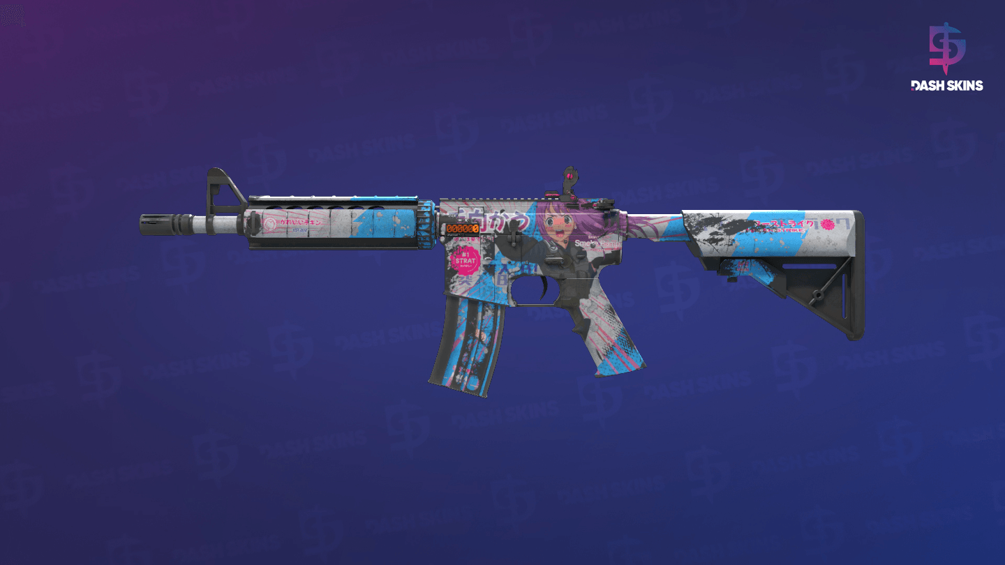 StatTrak™ M4A4 | Temukau (Battle-Scarred) - Frontside Screenshot