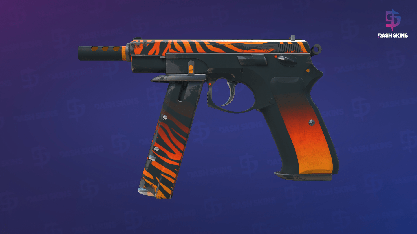 CZ75-Auto | Tigris (Well-Worn) - Frontside Screenshot