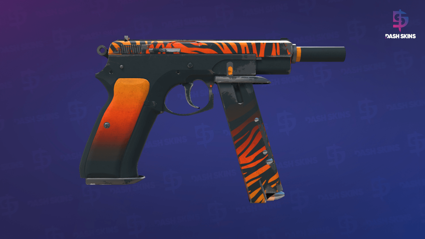 CZ75-Auto | Tigris (Well-Worn) - Backside Screenshot